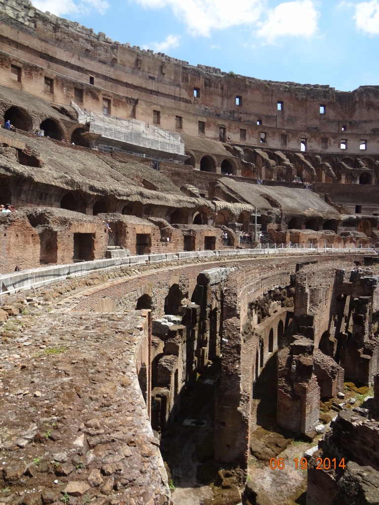 View of the inner stadium and the pit.  The bottom section is actually the underground section as the floor is no longer there.