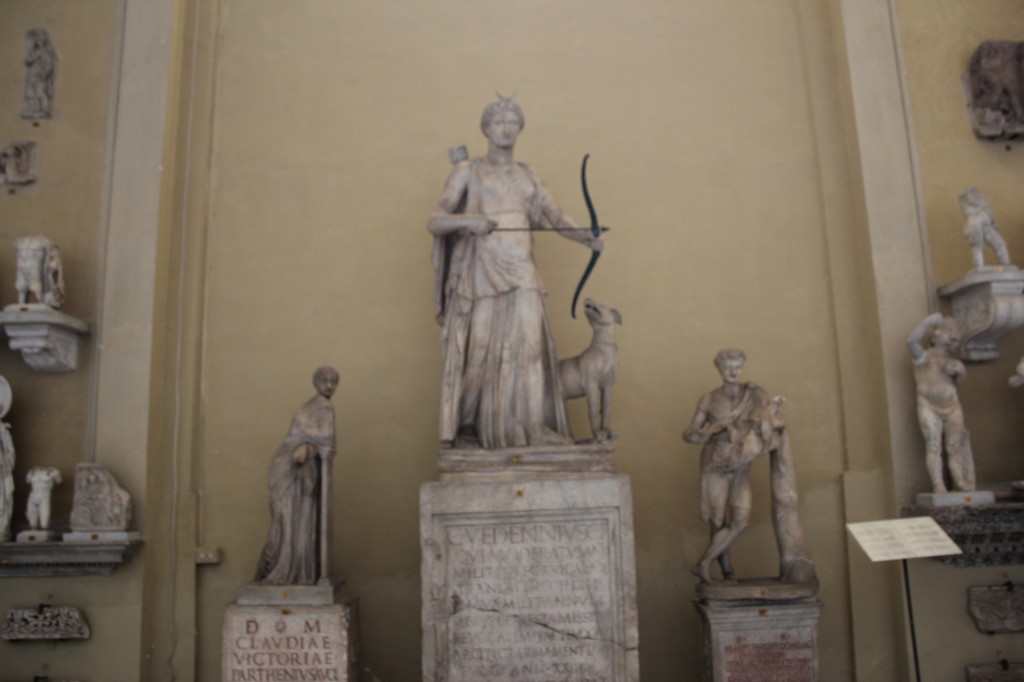 Statues found along a wing of the Museum, which was filled with statues of different shapes and sizes.