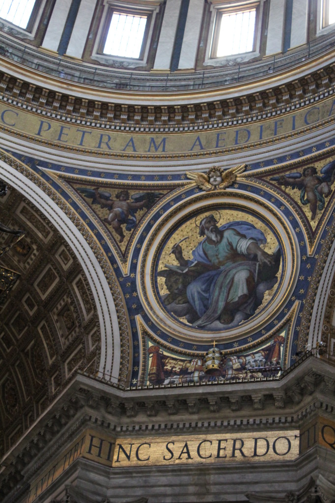 View of one of the many elaborately decorated ceilings.