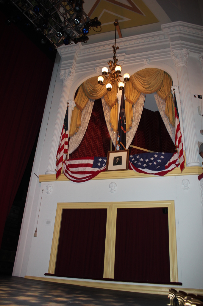 Ford's Theatre: Seat where President Lincoln was assassinated. 